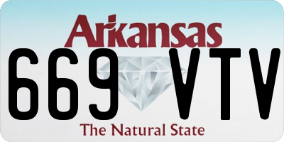 AR license plate 669VTV