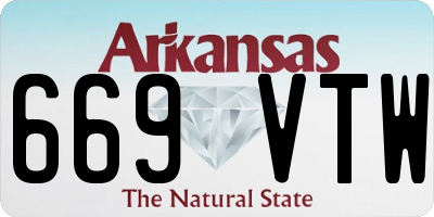 AR license plate 669VTW