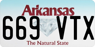 AR license plate 669VTX