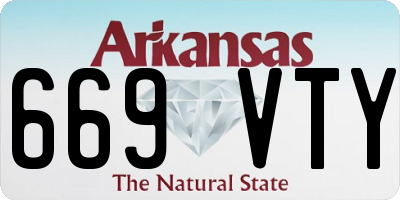 AR license plate 669VTY