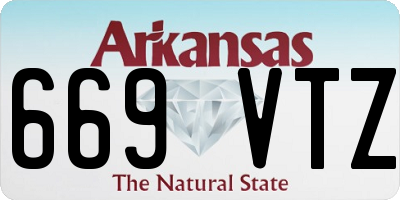 AR license plate 669VTZ