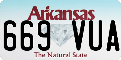AR license plate 669VUA