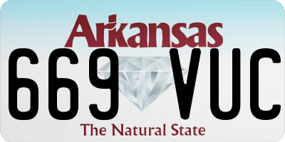 AR license plate 669VUC