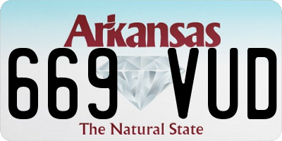 AR license plate 669VUD