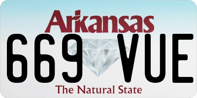 AR license plate 669VUE