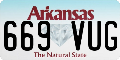 AR license plate 669VUG