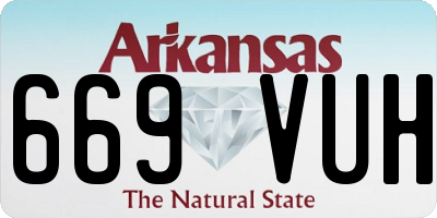 AR license plate 669VUH