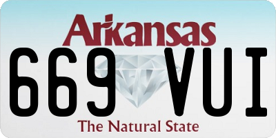 AR license plate 669VUI