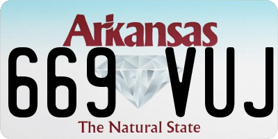 AR license plate 669VUJ