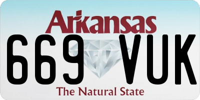 AR license plate 669VUK