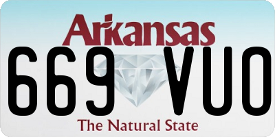 AR license plate 669VUO
