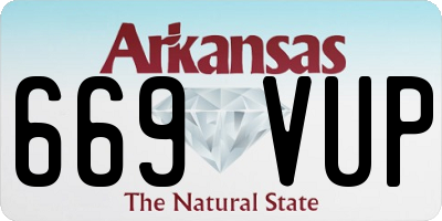 AR license plate 669VUP