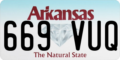 AR license plate 669VUQ