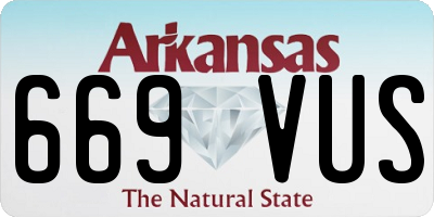 AR license plate 669VUS