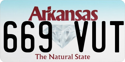 AR license plate 669VUT