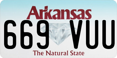 AR license plate 669VUU