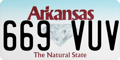 AR license plate 669VUV