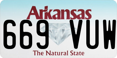 AR license plate 669VUW