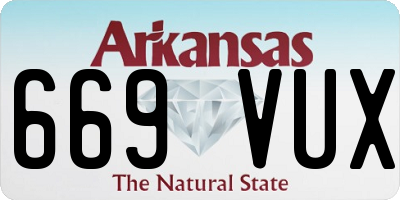 AR license plate 669VUX