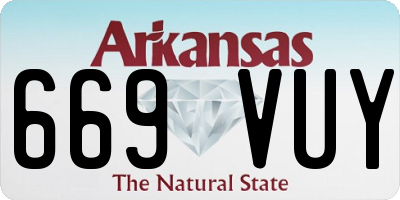 AR license plate 669VUY