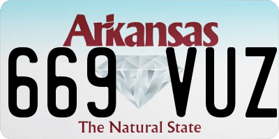 AR license plate 669VUZ