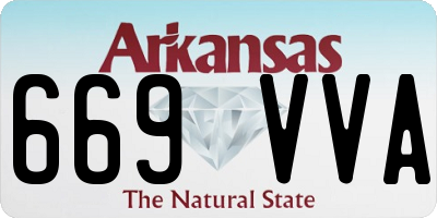 AR license plate 669VVA