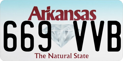 AR license plate 669VVB