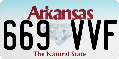 AR license plate 669VVF