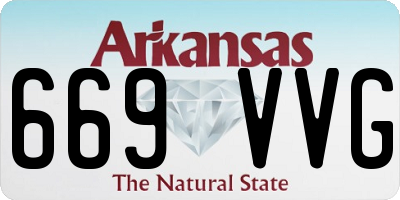 AR license plate 669VVG