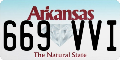 AR license plate 669VVI