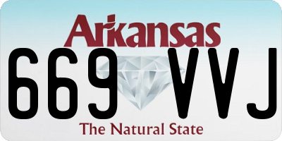 AR license plate 669VVJ