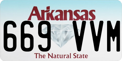 AR license plate 669VVM