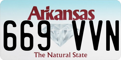 AR license plate 669VVN