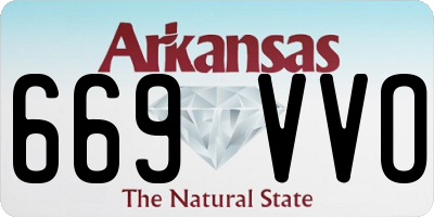 AR license plate 669VVO