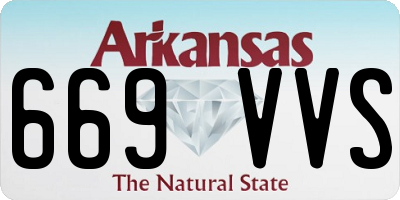 AR license plate 669VVS