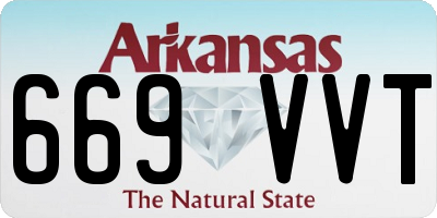 AR license plate 669VVT