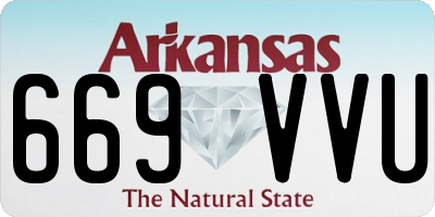 AR license plate 669VVU