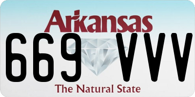 AR license plate 669VVV