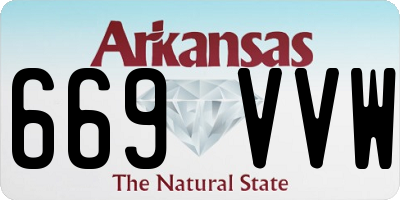 AR license plate 669VVW