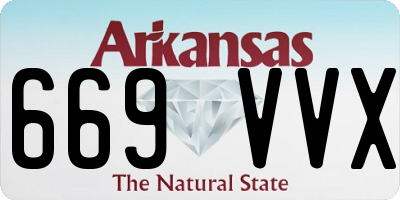 AR license plate 669VVX