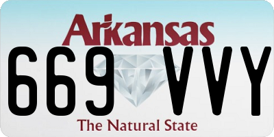 AR license plate 669VVY