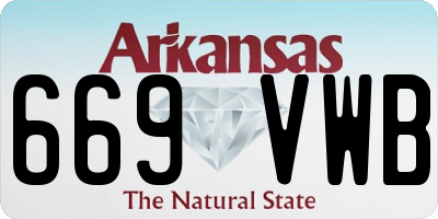 AR license plate 669VWB