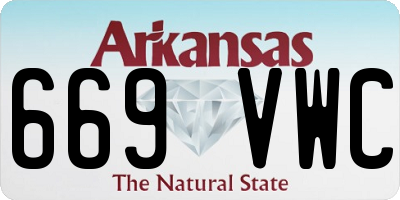 AR license plate 669VWC