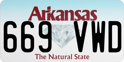 AR license plate 669VWD