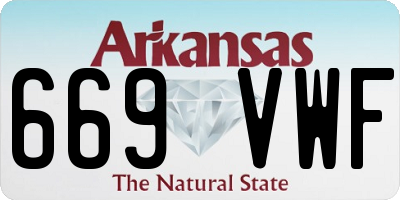 AR license plate 669VWF