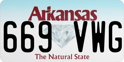 AR license plate 669VWG