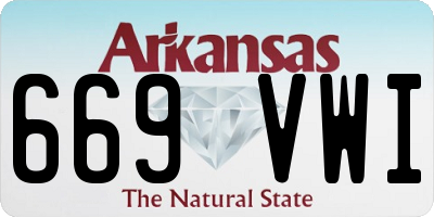 AR license plate 669VWI