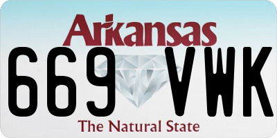 AR license plate 669VWK