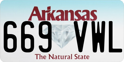 AR license plate 669VWL