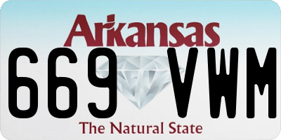 AR license plate 669VWM
